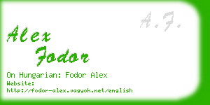 alex fodor business card